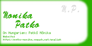 monika patko business card
