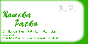 monika patko business card